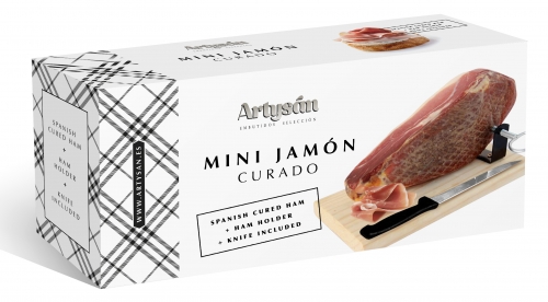 Mini jambon serrano cru Artysán + support à jambon + couteau image #2