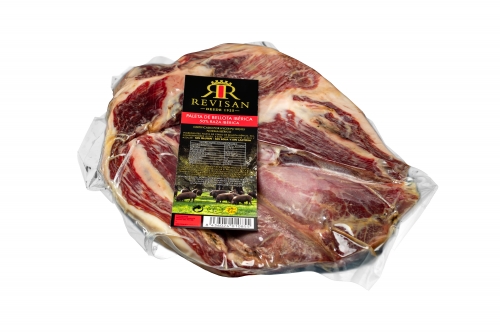 Jambon pata negra ibérique (Épaule) nourri de glands certifiée désossée polie Revisan image #1